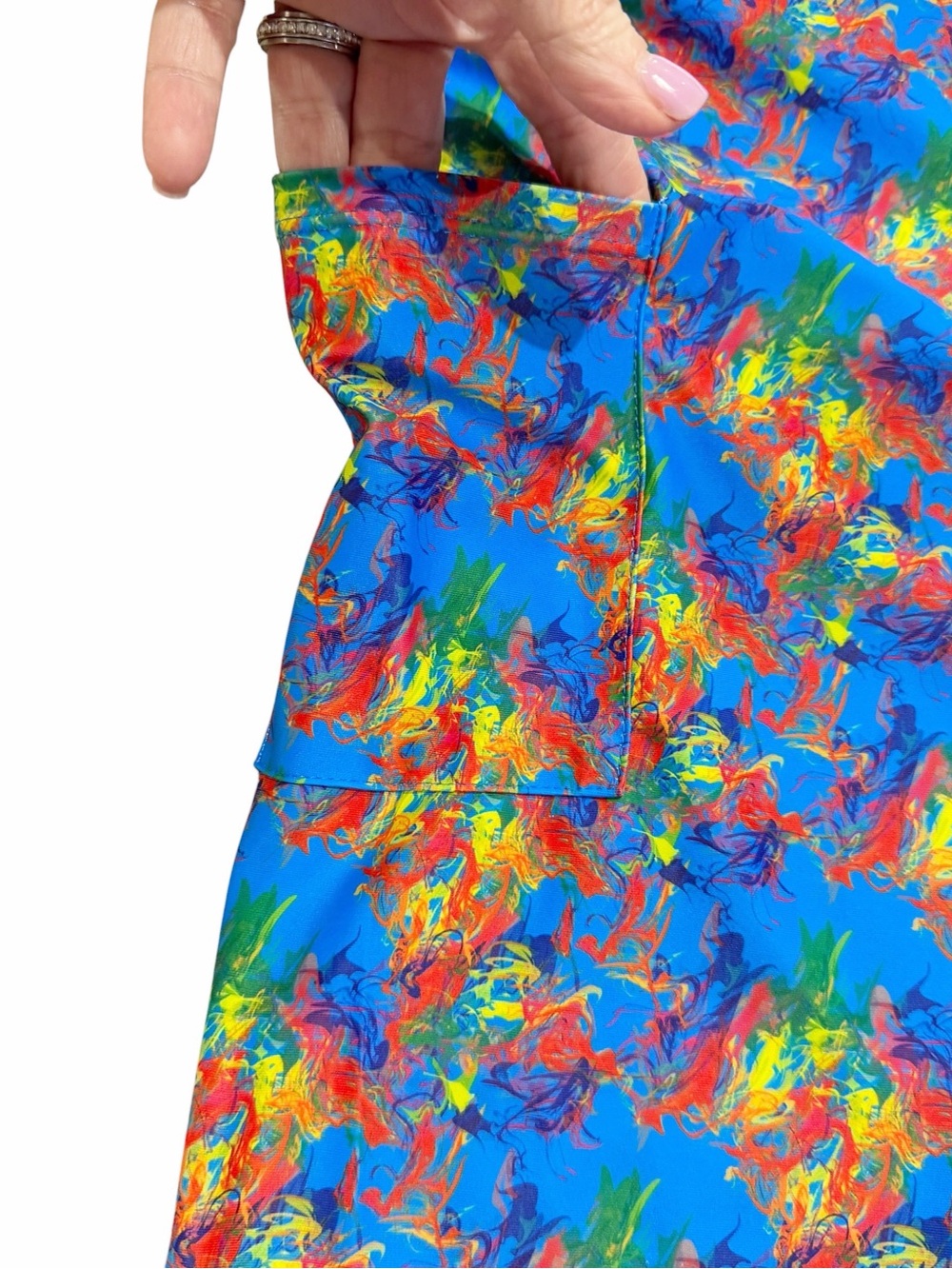 Skort Obsession Skirt Size Large Blue Rainbow Golf Tennis Pickleball Colorful - Picture 5 of 7